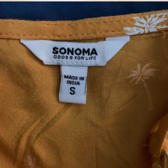 !!New!! Mustard yellow and white palm tree print top - Picture 5 of 7